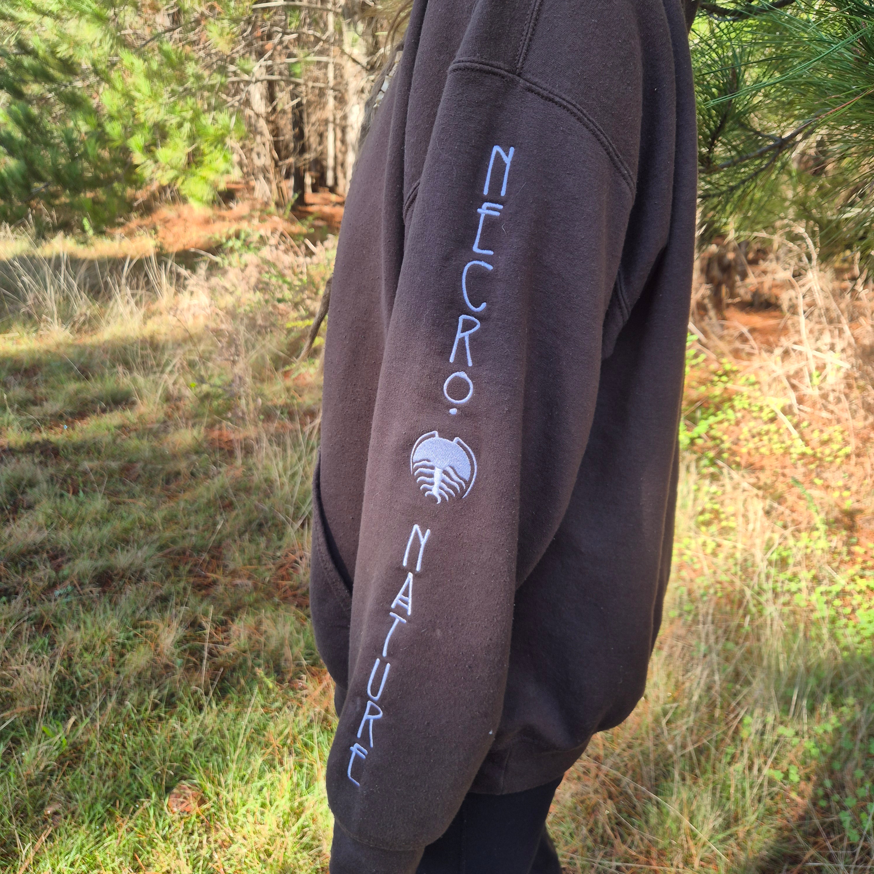 Biophilic Hoodie - Dark Chocolate & White