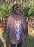 Biophilic Hoodie - Dark Chocolate & White