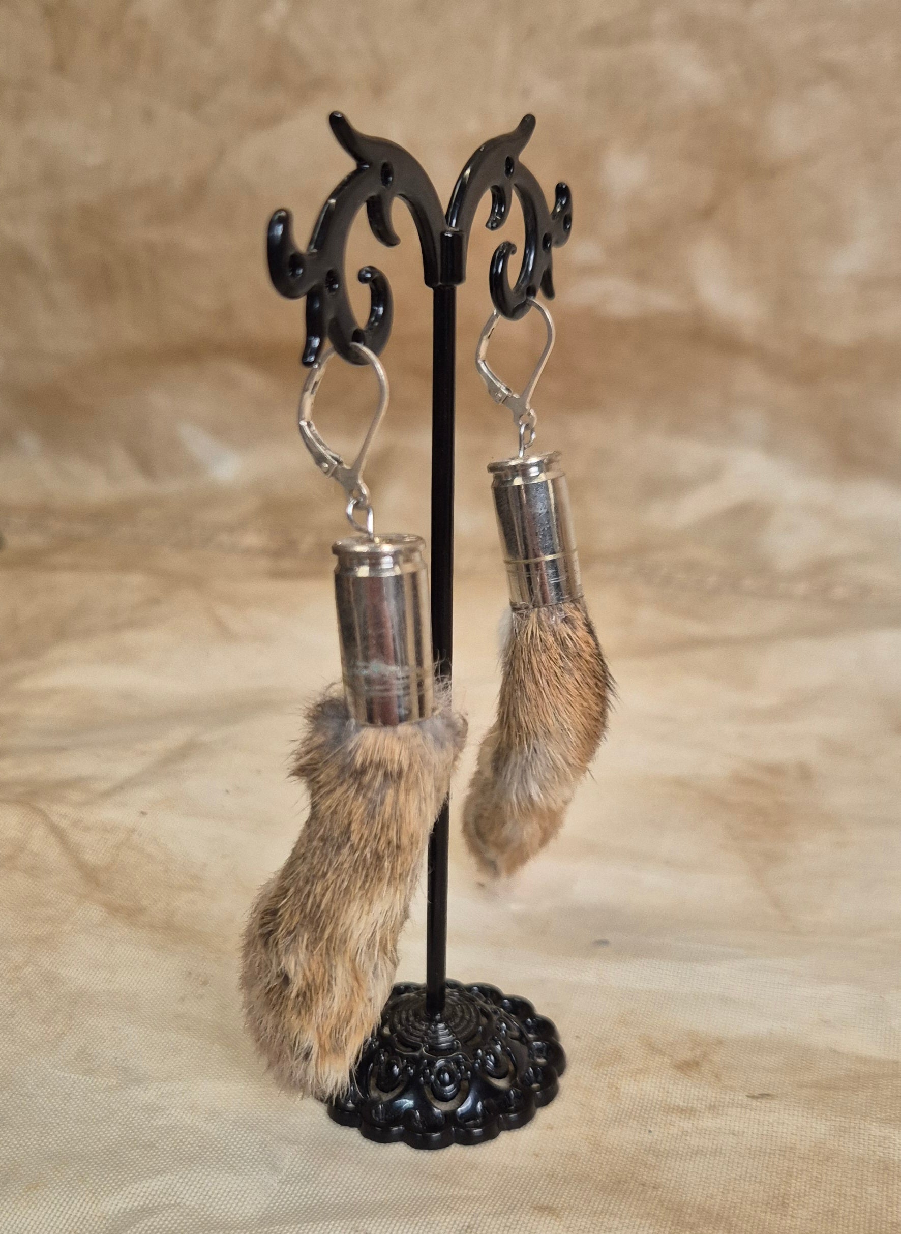 Rabbit Paw Earrings