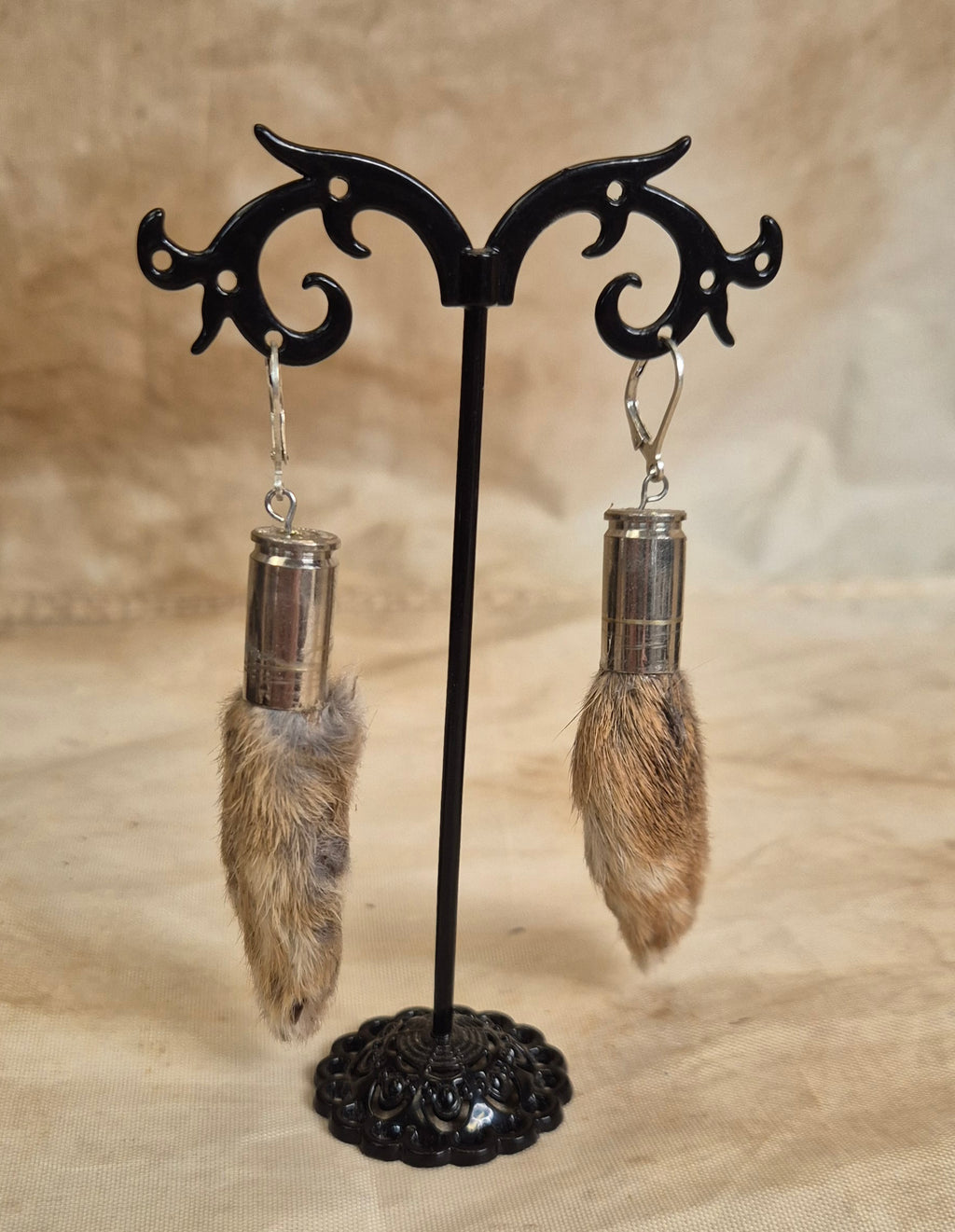 Rabbit Paw Earrings